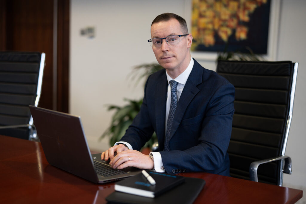 Photograph of Sean Fitzgerald, Partner, specialising providing legal advice to those who have suffered an injury in a workplace accident.
