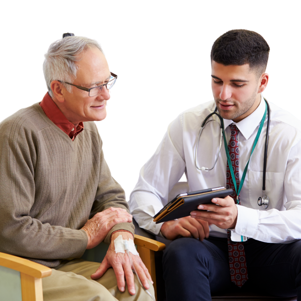 Doctor speaking with patient