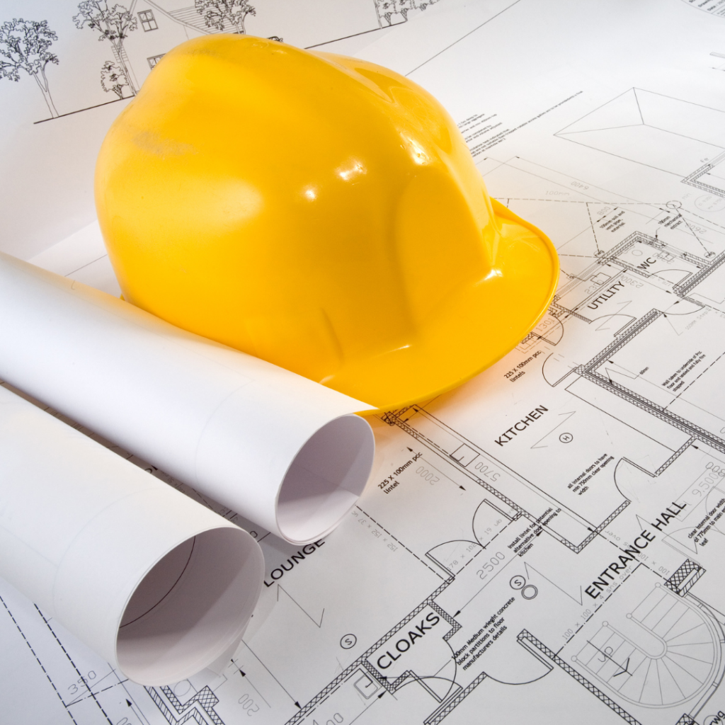 Hard Hat on architect plans - Ireland Planning Act 2023 First-time homebuyers guide Irish housing market changes